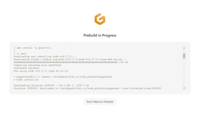 Gitpod Prebuild via Github (Bild: Kristof Zerbe)